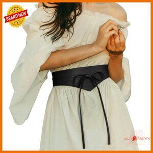 Wide Cinch Belt PU Leather Adjustable Renaissance Festival Costume Accessory